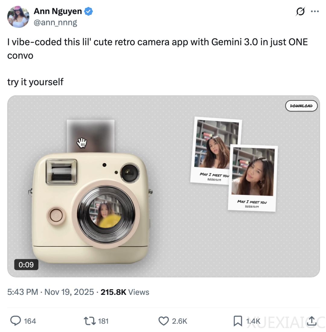 网友疯玩Gemini 3！AI造物门槛真是0了