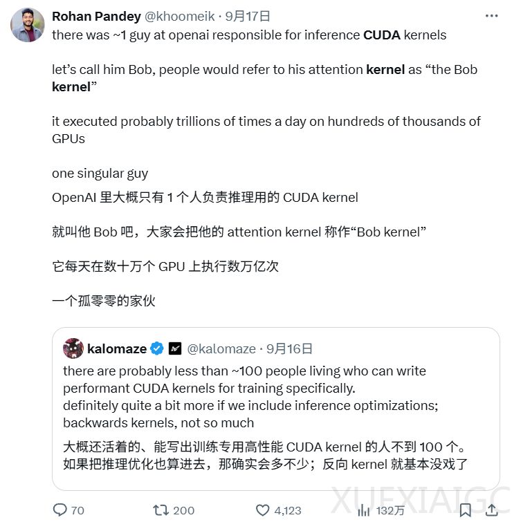 CUDA内核之神、全球最强GPU程序员?OpenAI的这位幕后大神是谁
