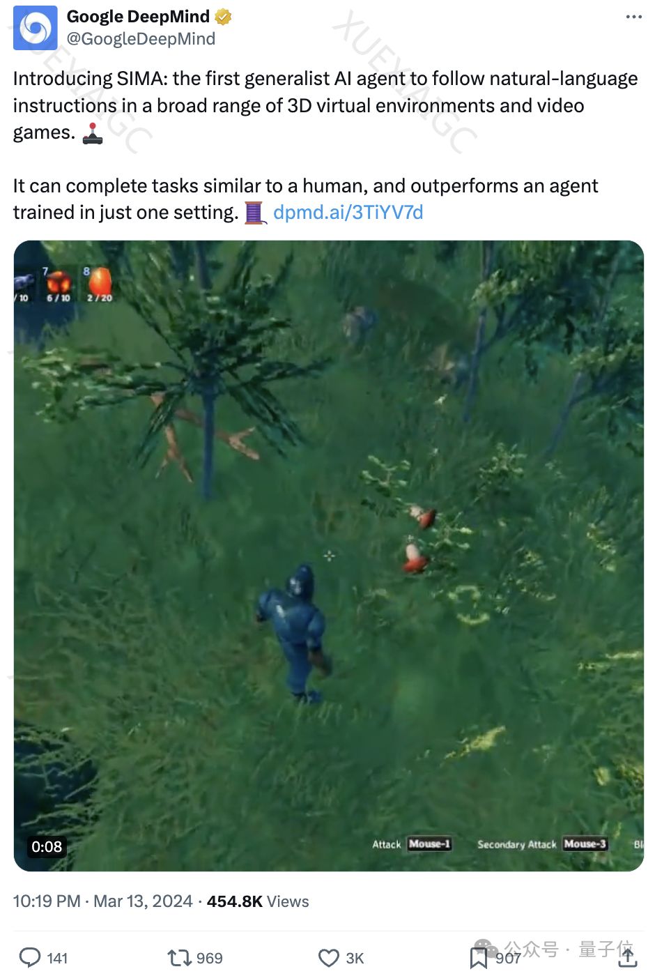 谷歌通用AI智能体发布,3D游戏玩法要变天了