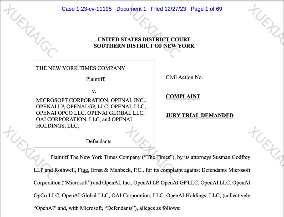 反转?OpenAI:纽约时报「黑客攻击」了ChatGPT,要求驳回版权诉讼