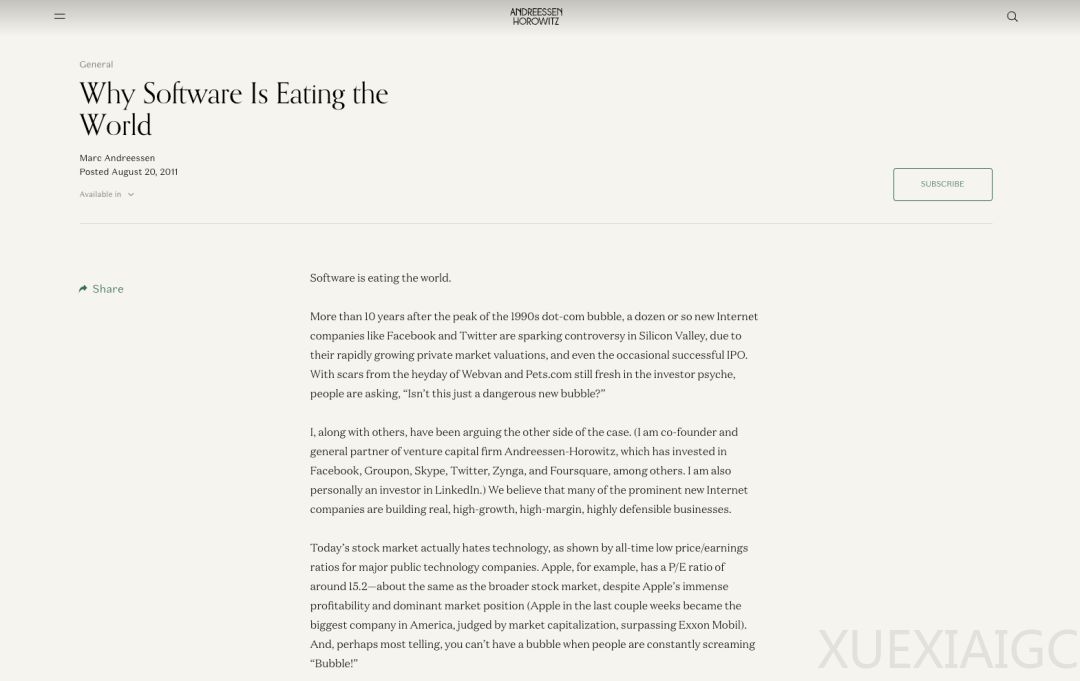 AI，正在吞噬所有软件。