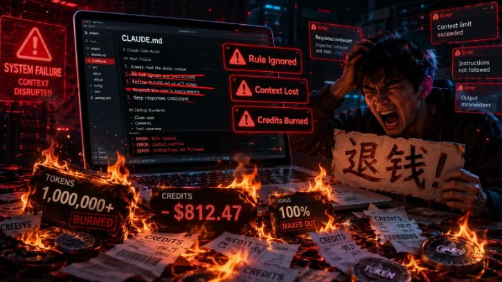 Anthropic的Harness工程白做了？Claude Code被曝不遵守CLAUDE.md，开发者烧光credits怒喊退钱！