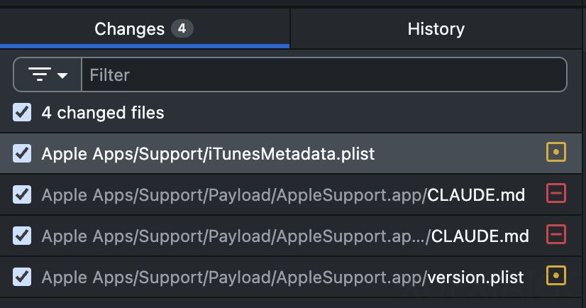 苹果官方App误打包了Claude.md，这么大的公司也Vibe Coding啊？