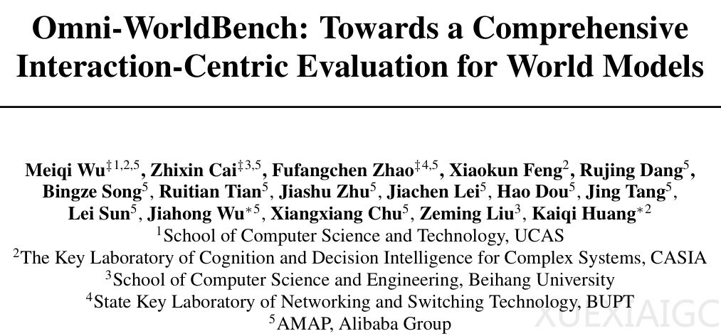 好看不等于会交互！阿里发布基于交互的世界模型基准