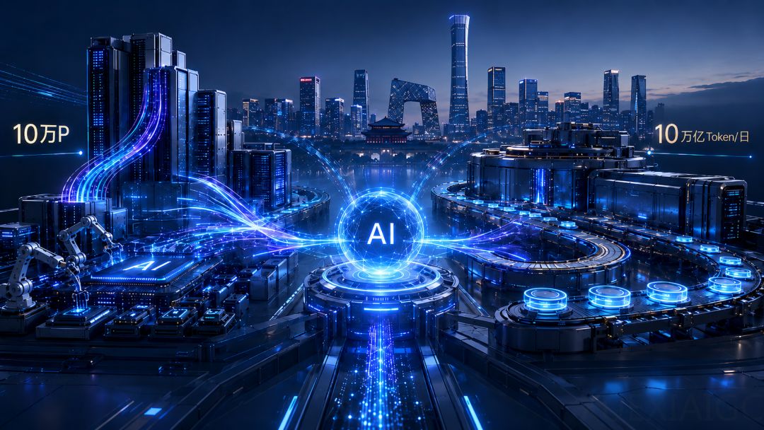 刚刚，北京建了一座AI工厂：目标10万P算力，日产10万亿Token！