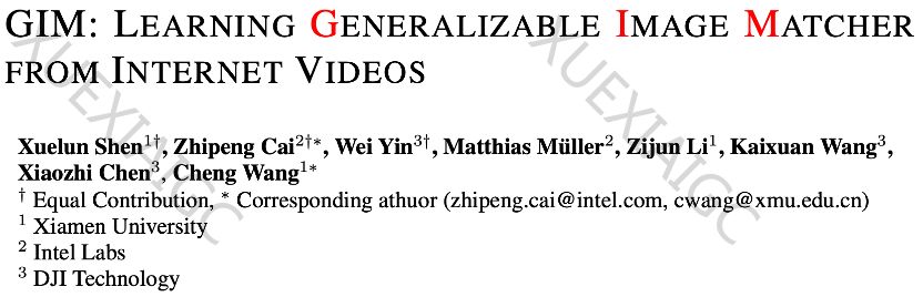 ICLR 2024 Spotlight|厦门大学、Intel、大疆联合出品,从网络视频中学习零样本图像匹配大模型