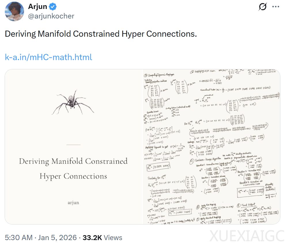租了8张H100，他成功复现了DeepSeek的mHC，结果比官方报告更炸裂