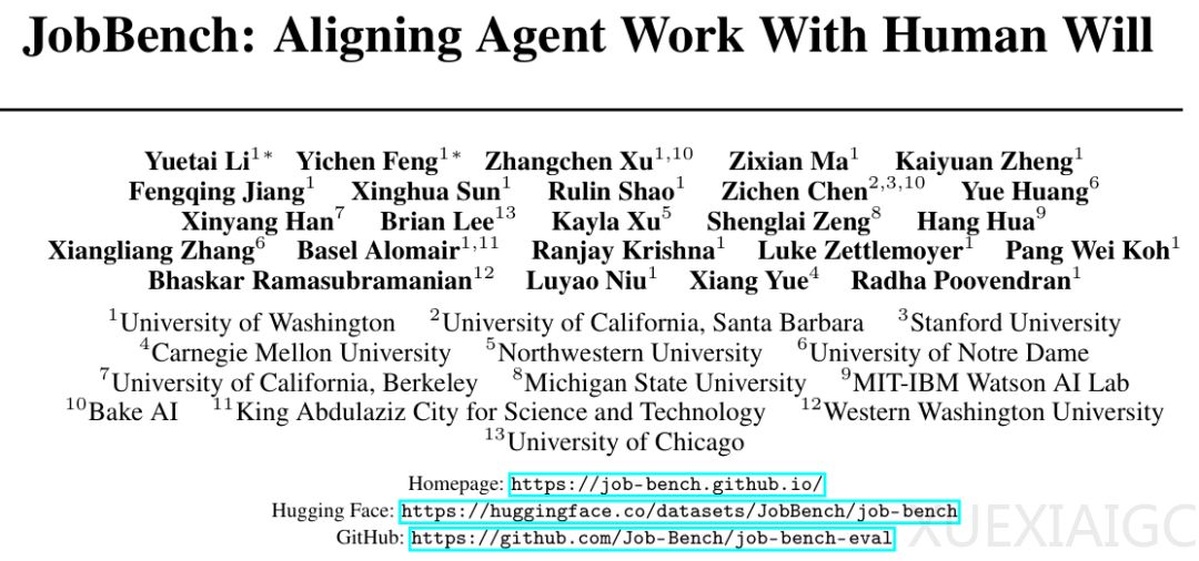 真正替人干脏活累活！华盛顿大学推出JobBench，最强AI只拿45.9
