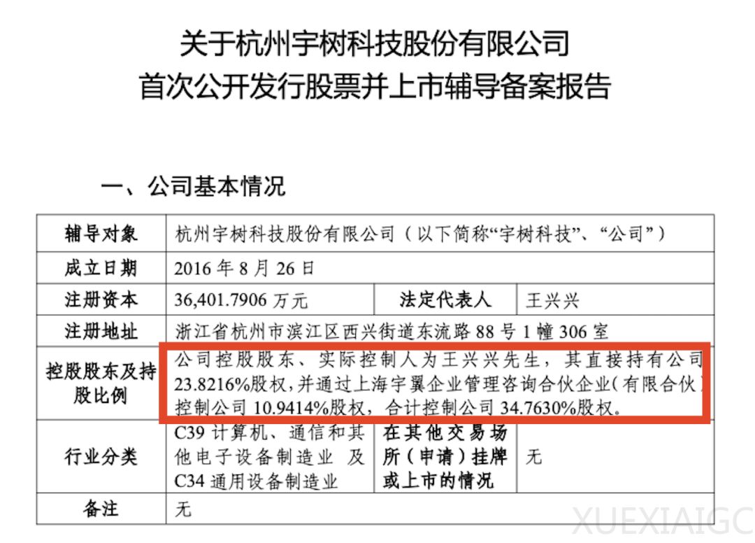 宇树王兴兴,A股上市辅导公告了