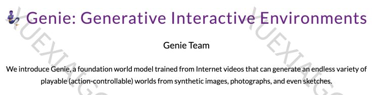 吐槽完 Sora,Google自己做的“基础世界模型”来了