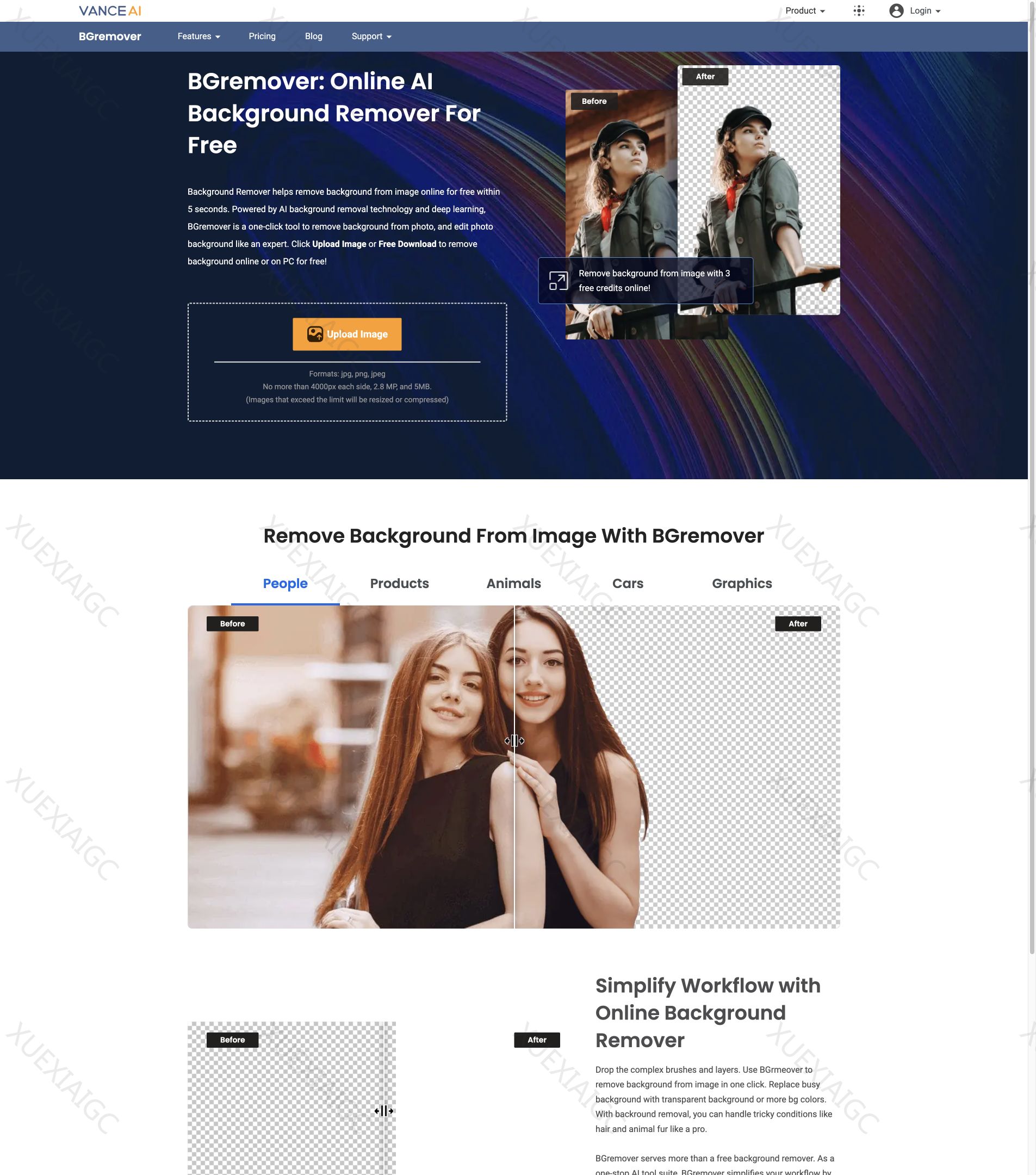 VanceAI-自动去背景
