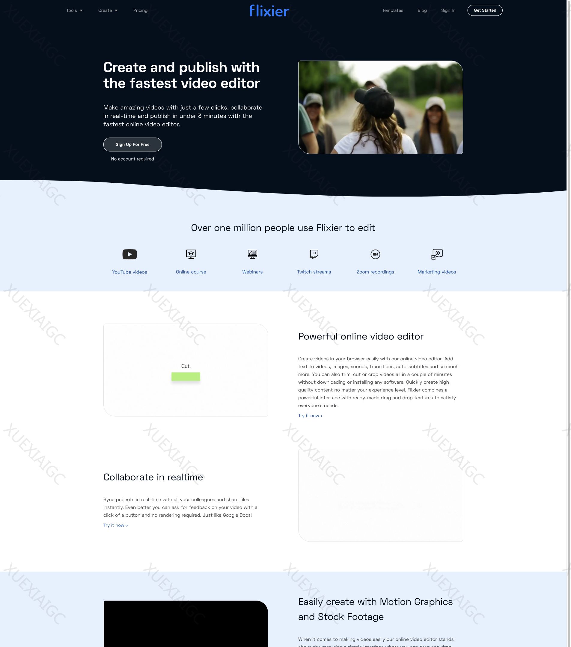 Flixier-免费视频增强器