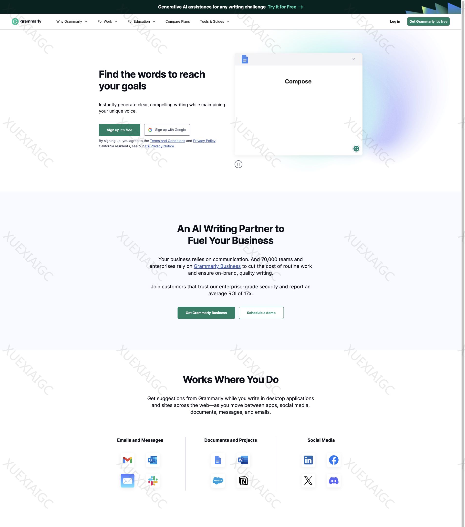 Grammarly-AI语法检查写作助手