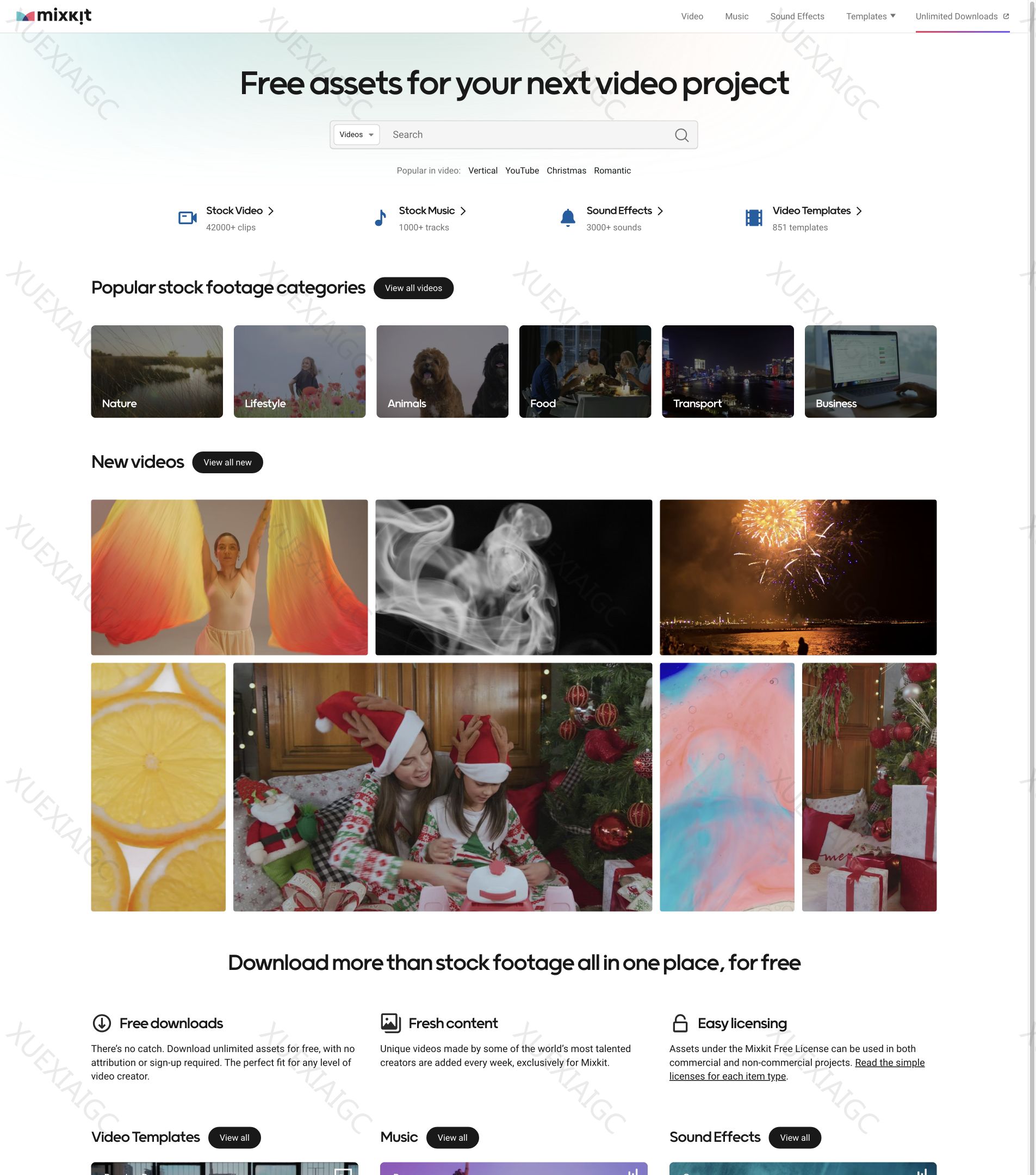 Mixkit-免费专业音效