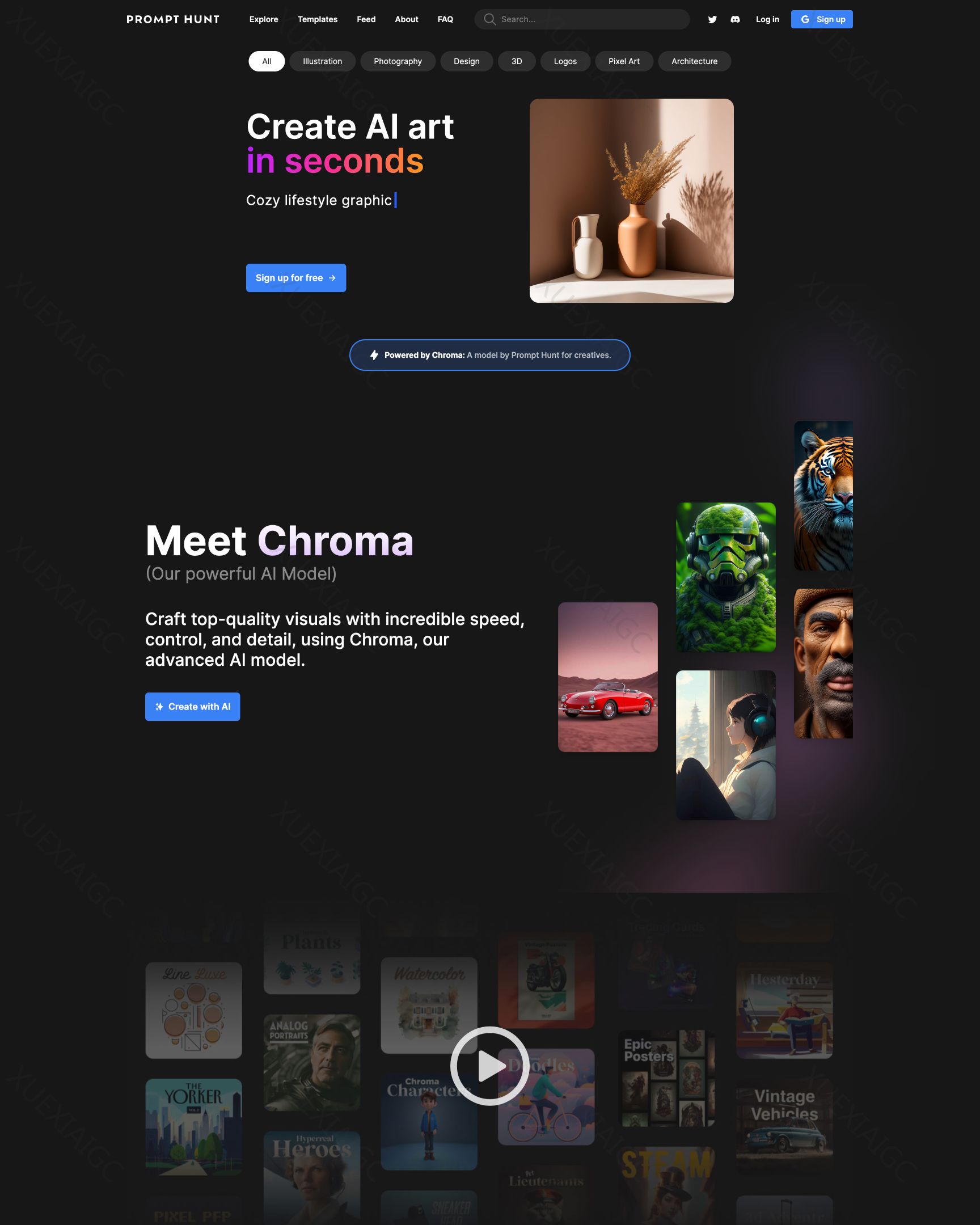 Prompt Hunt-创建编辑AI 艺术