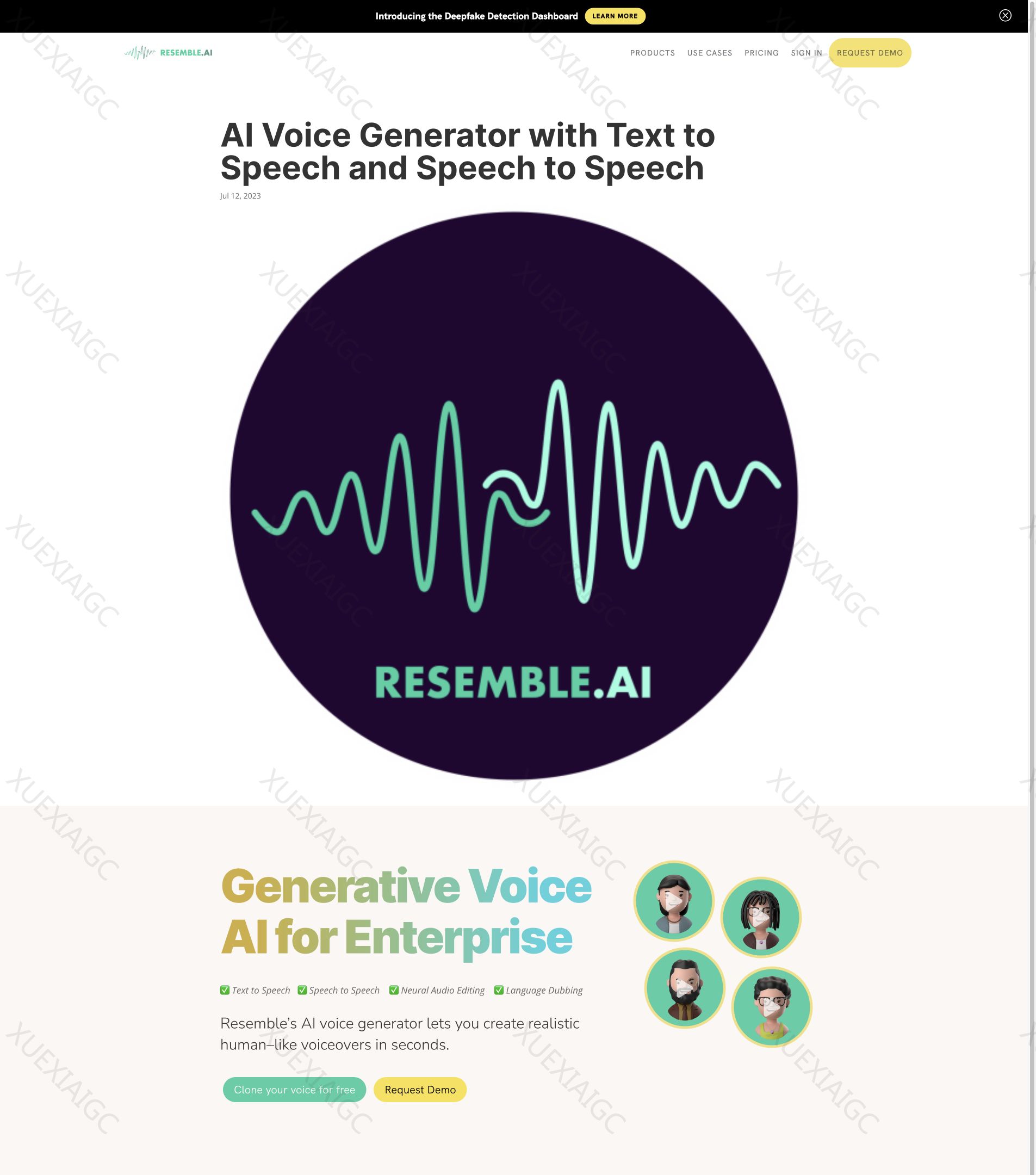 Resemble AI-克隆你的声音