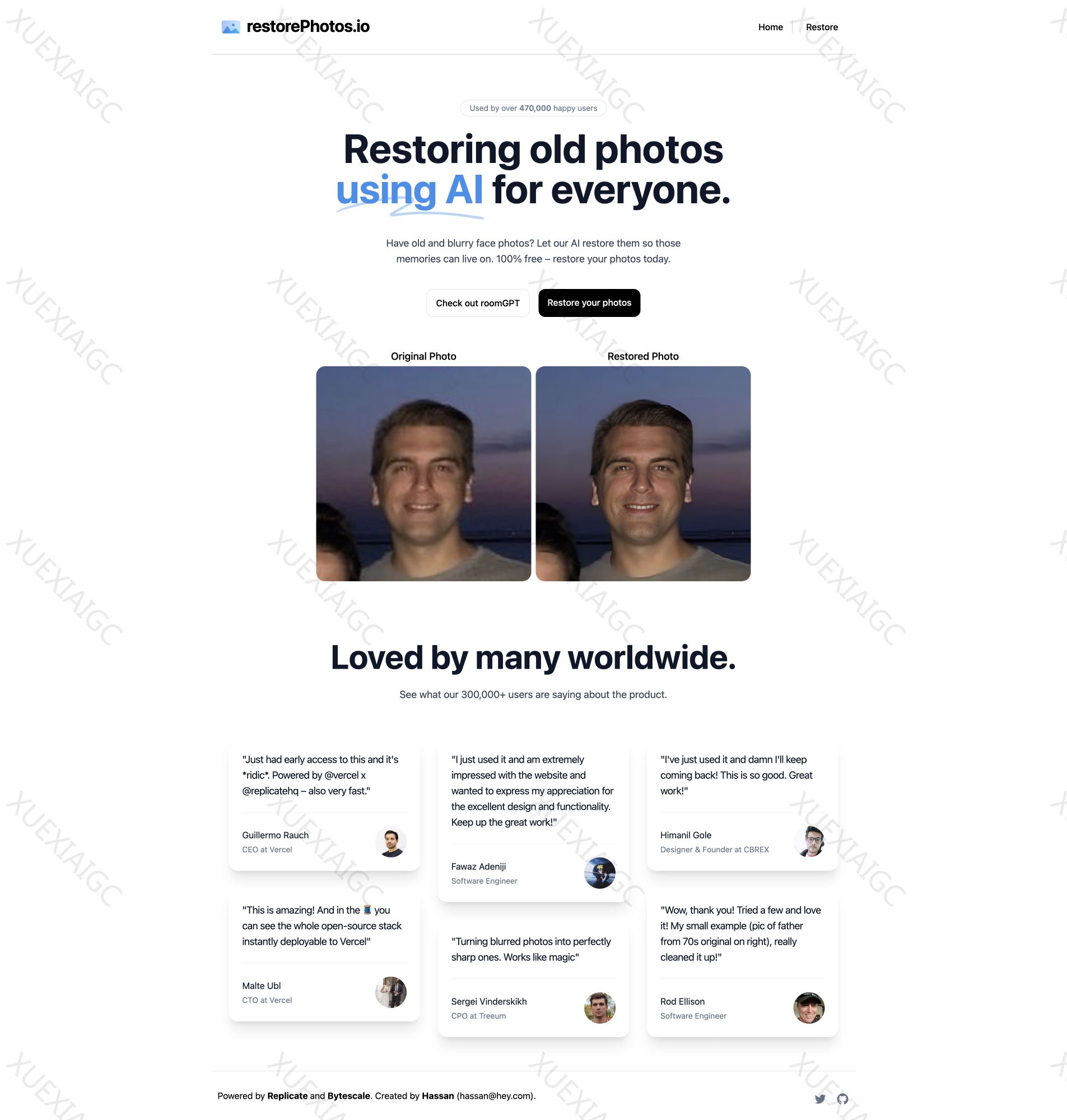 restorePhotos-恢复旧照片