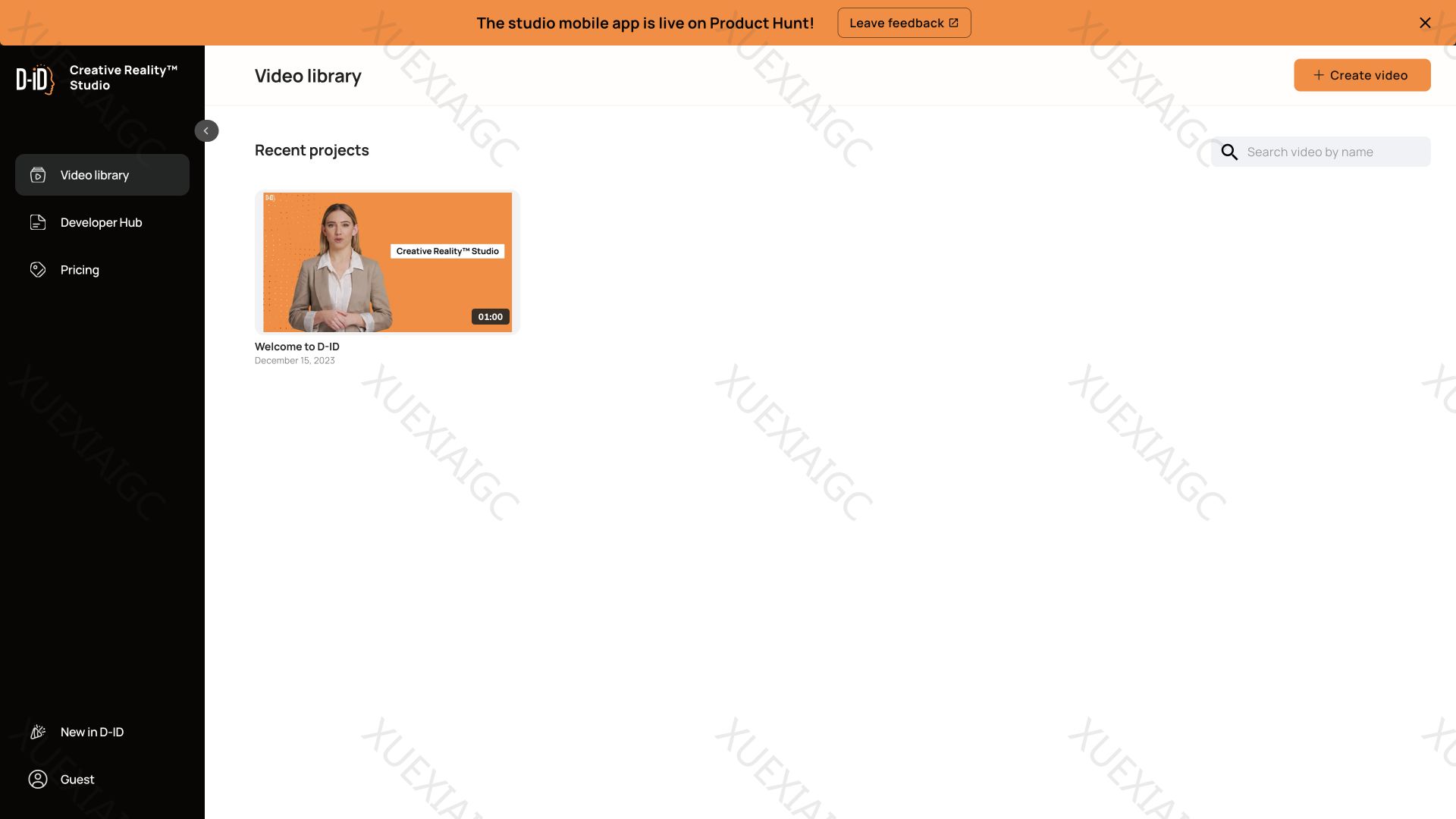 D-ID-免费数字人视频制作